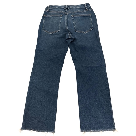 Good American Good Legs Straight Jeans in the Indigo025 wash. - Picture 6 of 7
